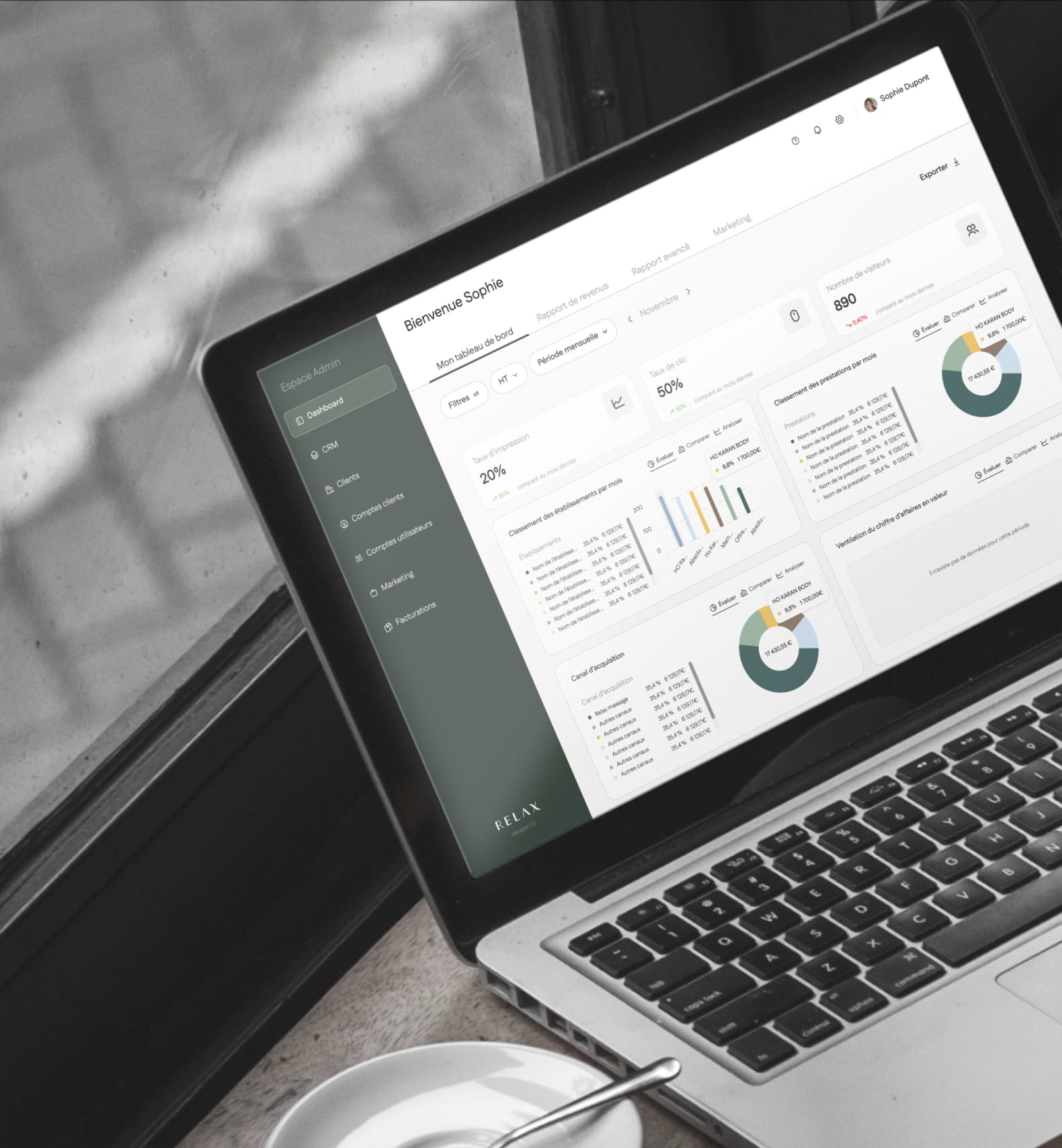 picture of computer with dashboard